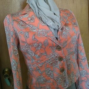 Boho Paisley coral unique amazing blazer
